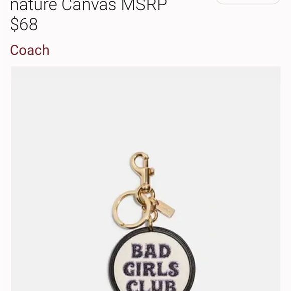 Coach x disney villians bad girls club leather glitter keychain charm - Picture 2 of 6
